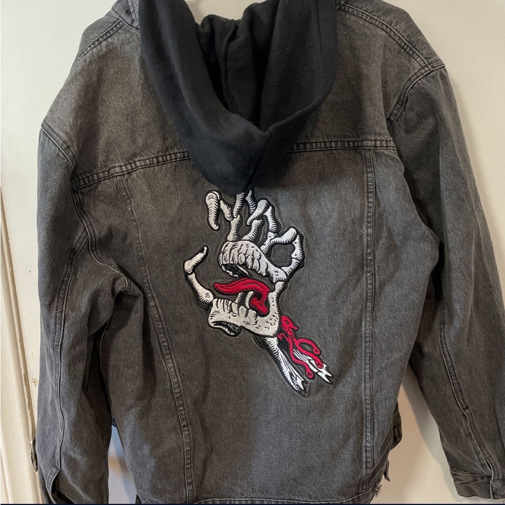 Zumiez Brand Grey Jean jacket w/hood